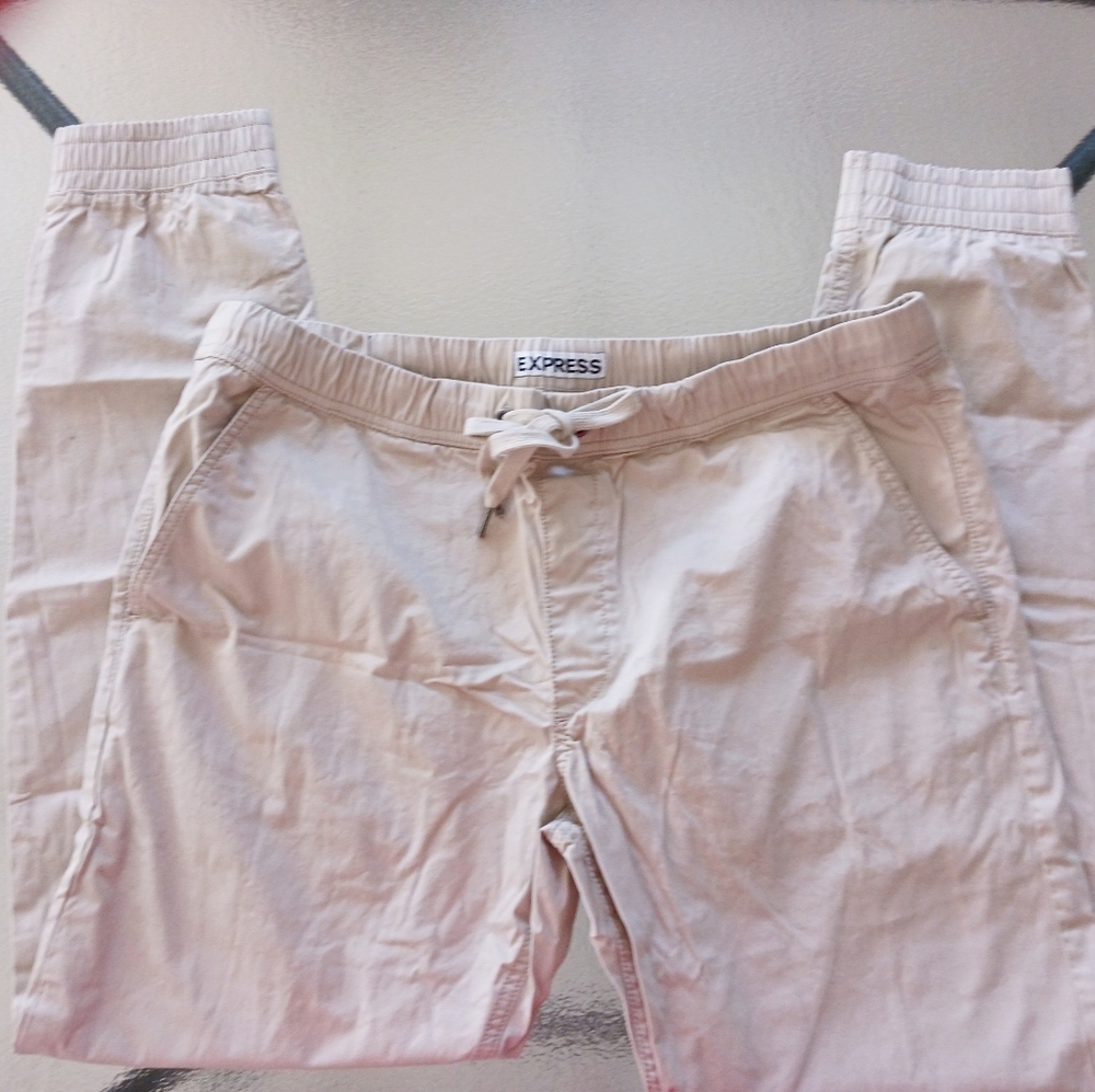 MENS EXPRESS CREAM JOGGERS SZ 34
